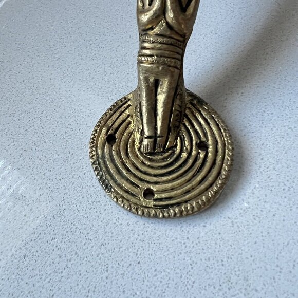 Solid Brass Door Handle Decorative Vintage Artisan Indian Ethnic Handmade - Picture 2 of 7
